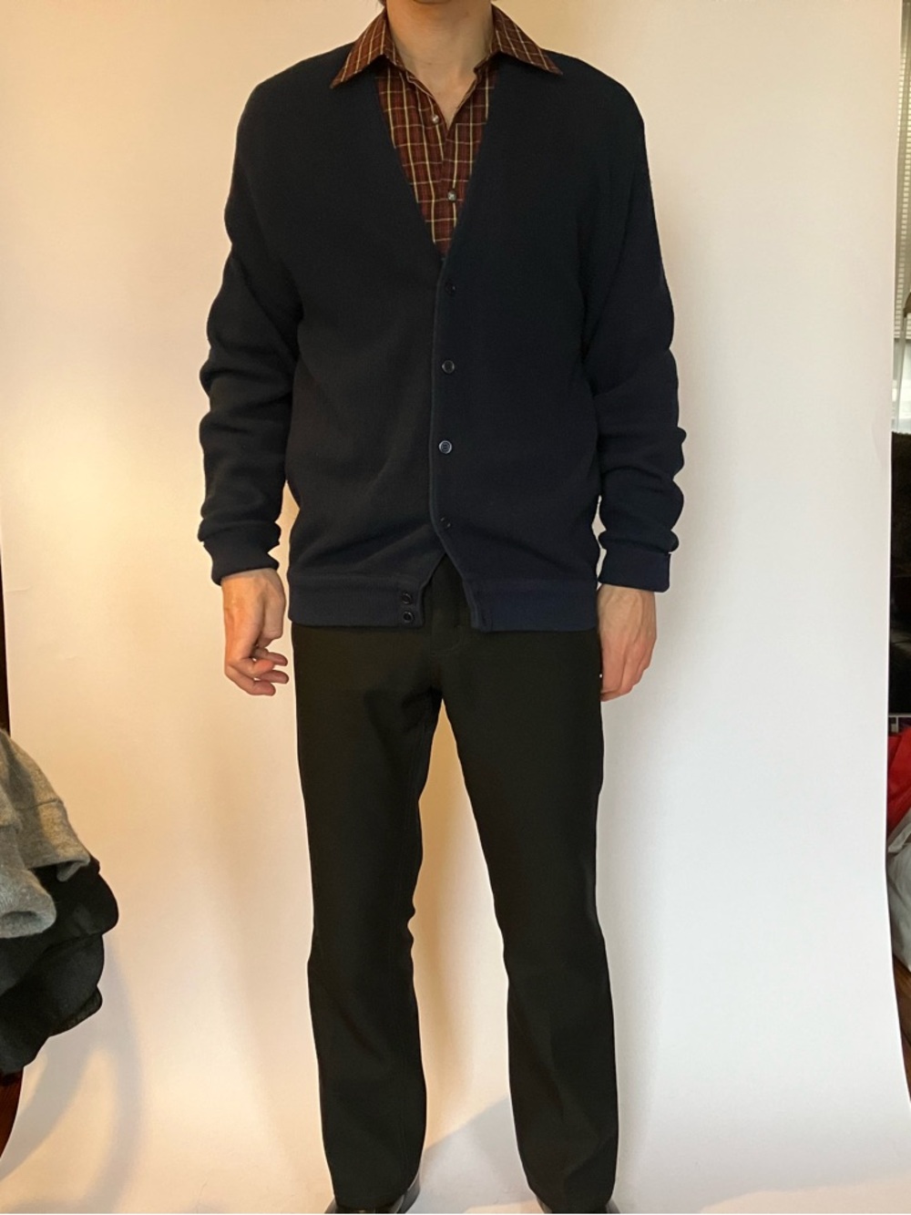 Vintage London Fog Navy Blue Cardigan - made in USA